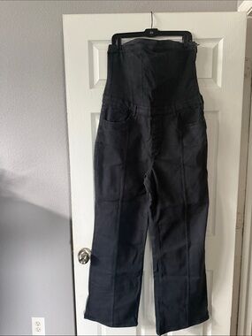 Zara Strapless Denim Wide-Leg Jumpsuit